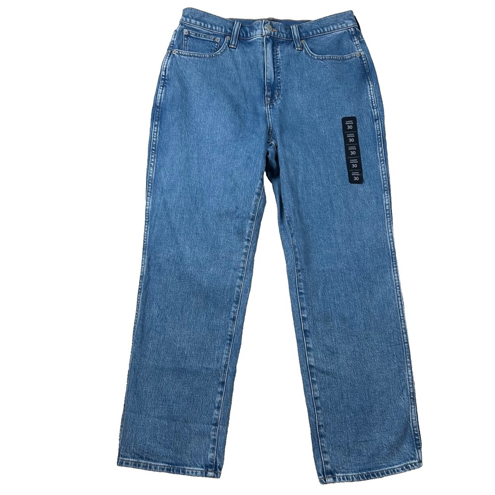 J Crew Jeans Womens 30 Classic Vintage Stretch Mom High Rise Denim Mid Wash